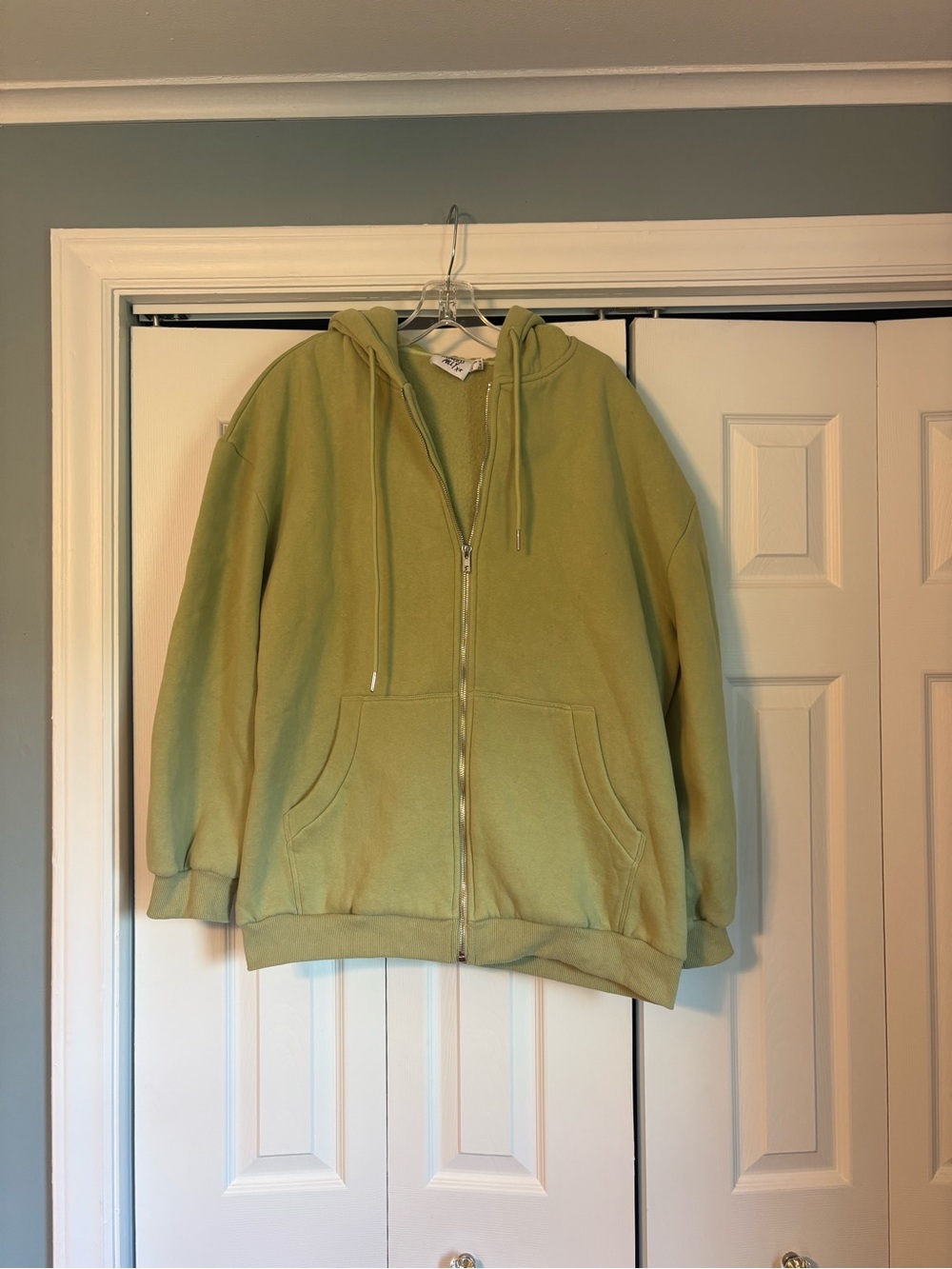 Princess Polly Kids Light Green Zip-Up Hoodie